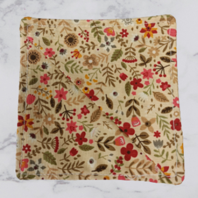 Handmade Fabric Corner Bookmark - Harvest Flower Print