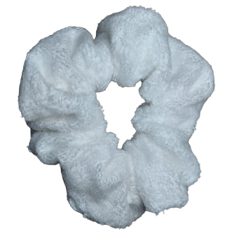 Towelling Scrunchie - White