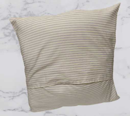 Handmade Fabric Cushion Cover - Purple Stripe Print
