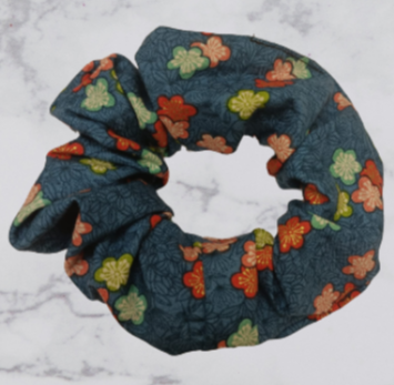 Scrunchie - Navy Autumn